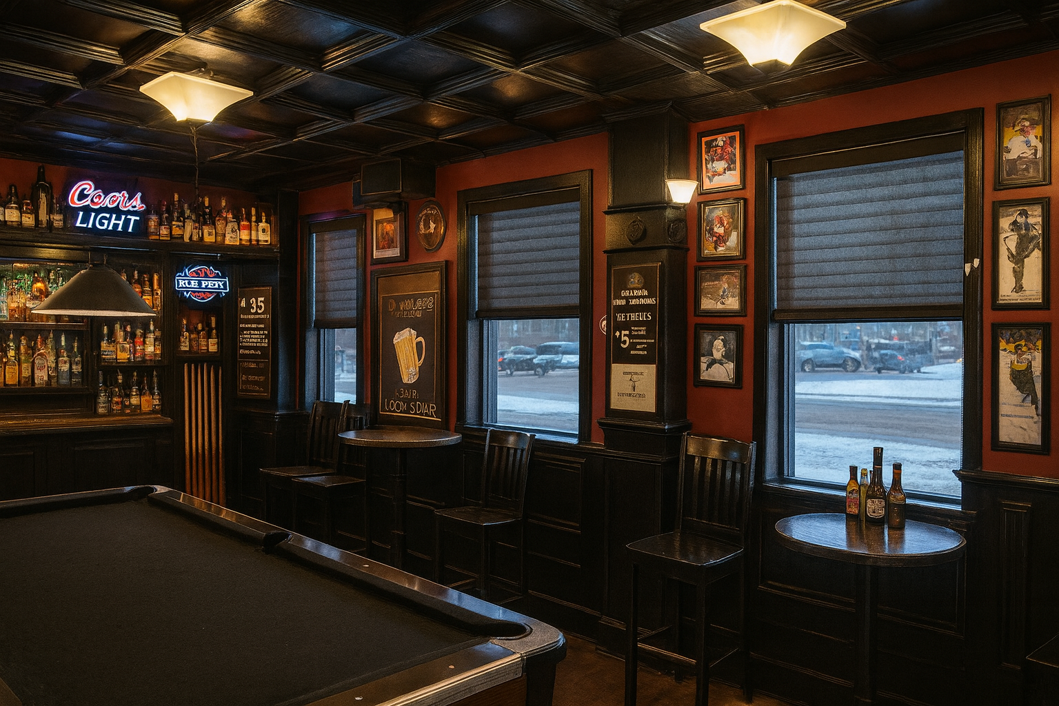 Blinds for Restaurant Bar Area by Bold Blinds