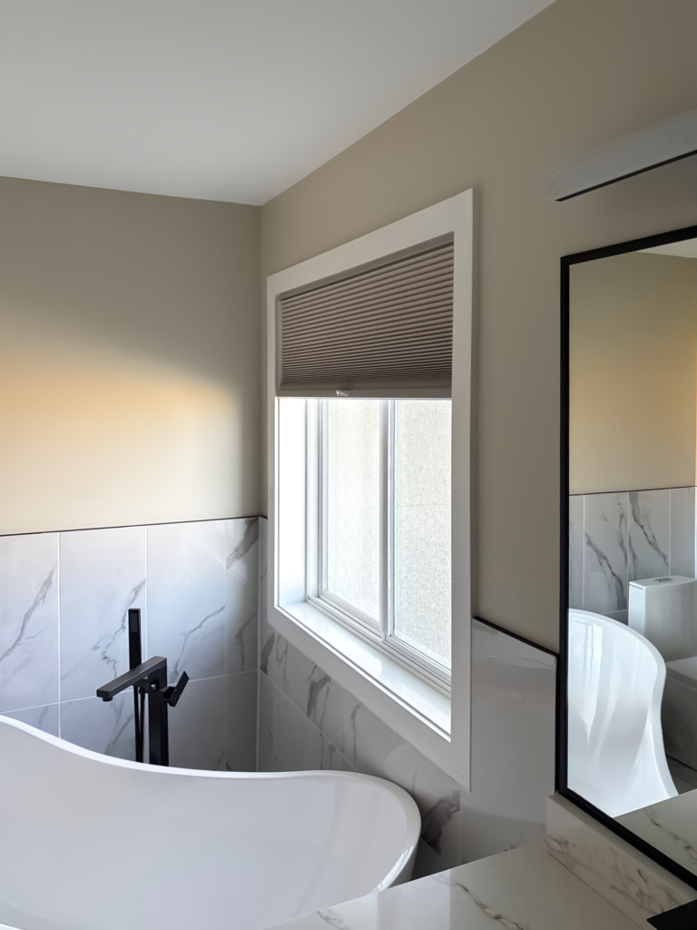 Honeycomb Blinds for energy savings designed by Bold Blinds for Beaumont Edmonton Homeowners